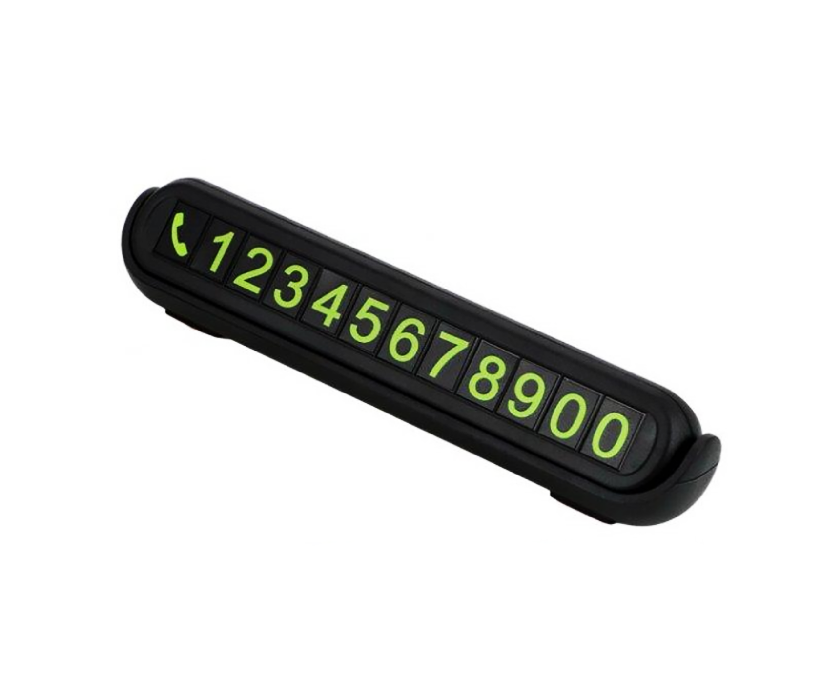 Паркувальна табличка для номера телефону SUNROZ Parking Card на панель автомобіля Black (A67254)