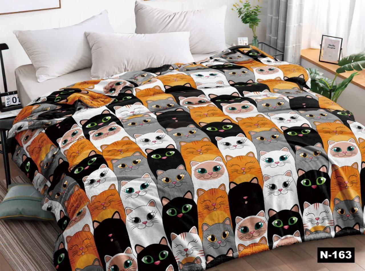 Покрывало-плед Vilenna Котики велсофт гипоаллергенный 220х240 см