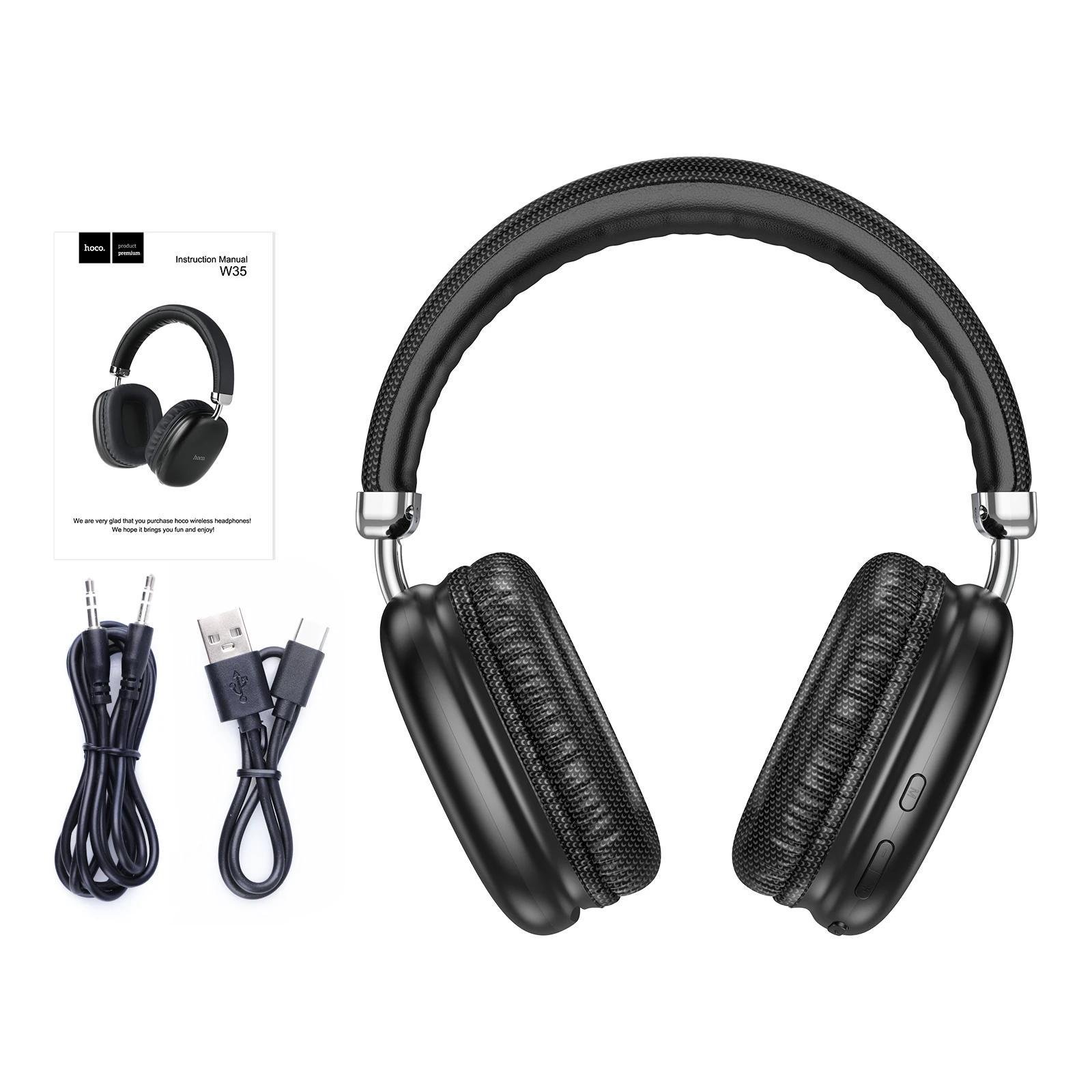 Навушники Hoco W35 BT V5.3 Black (21595690) - фото 3