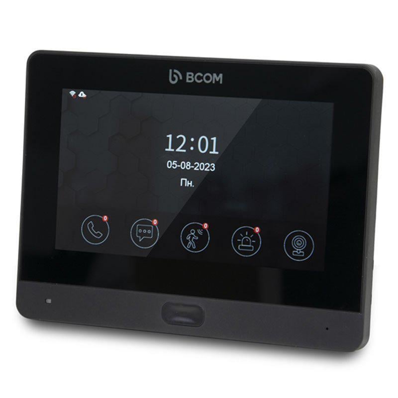 Відеодомофон Wi-Fi 7" BCOM BD-760FHD/T з підтримкою Tuya Smart Black (242052)
