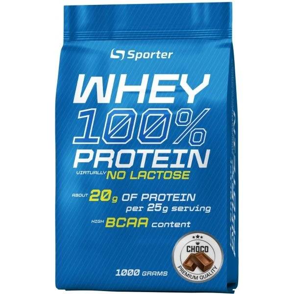 Протеин Sporter Whey 100% Protein lactose free шоколад 1000 g