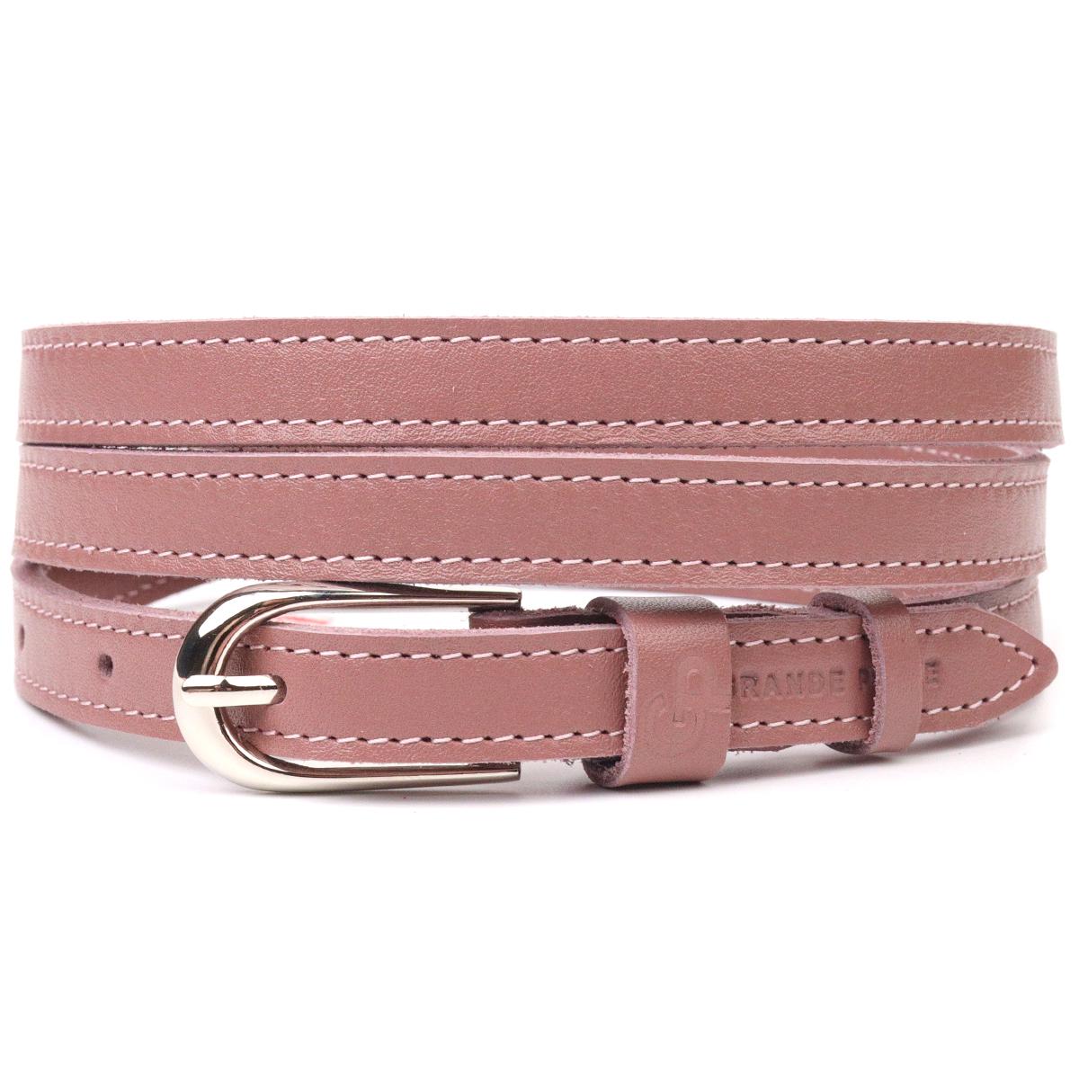 Ремень женский кожаный Grande Pelle Leather Belt 21441 Розовый - фото 1