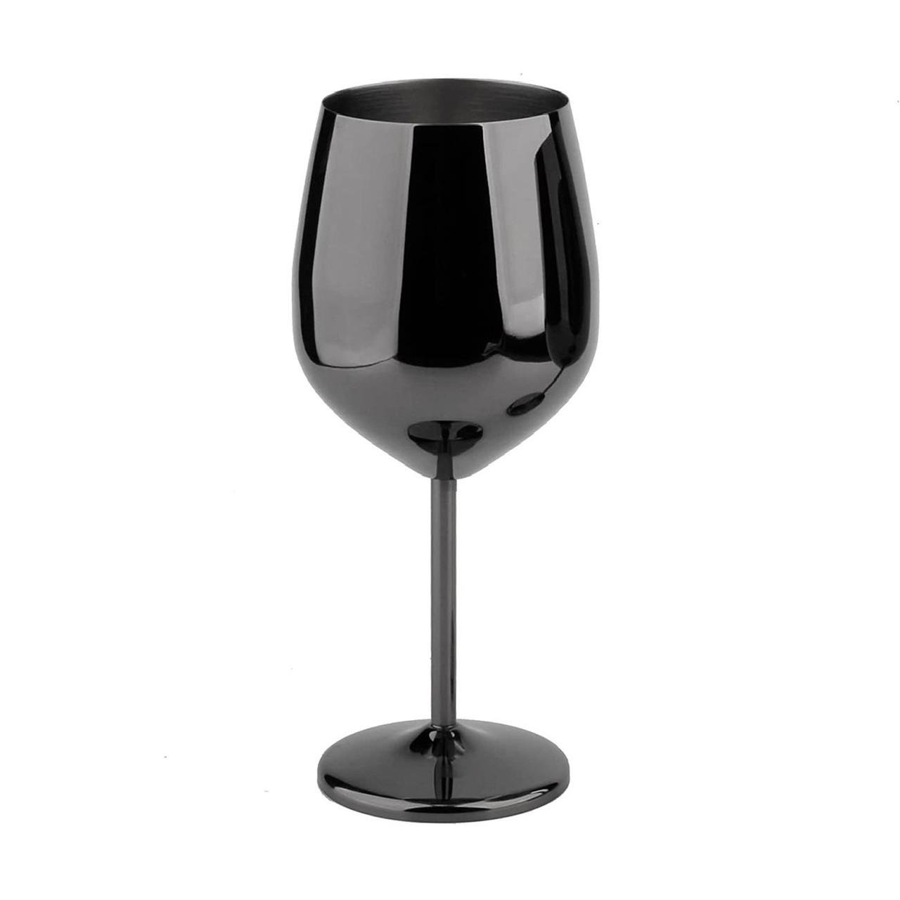 Бокал для вина Remy-Decor 530 мл из нержавеющей стали Черный
