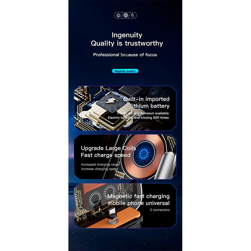 Держатель для телефона в авто XYJ L9 15W RGB (589420) - фото 5