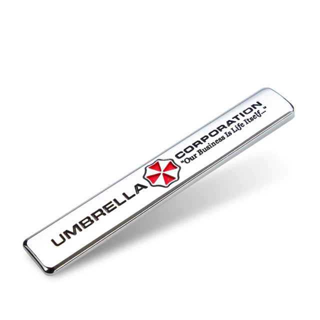 Эмблема плашка Umbrella 9,5х1,5 см Хром глянцевый (1726200229)
