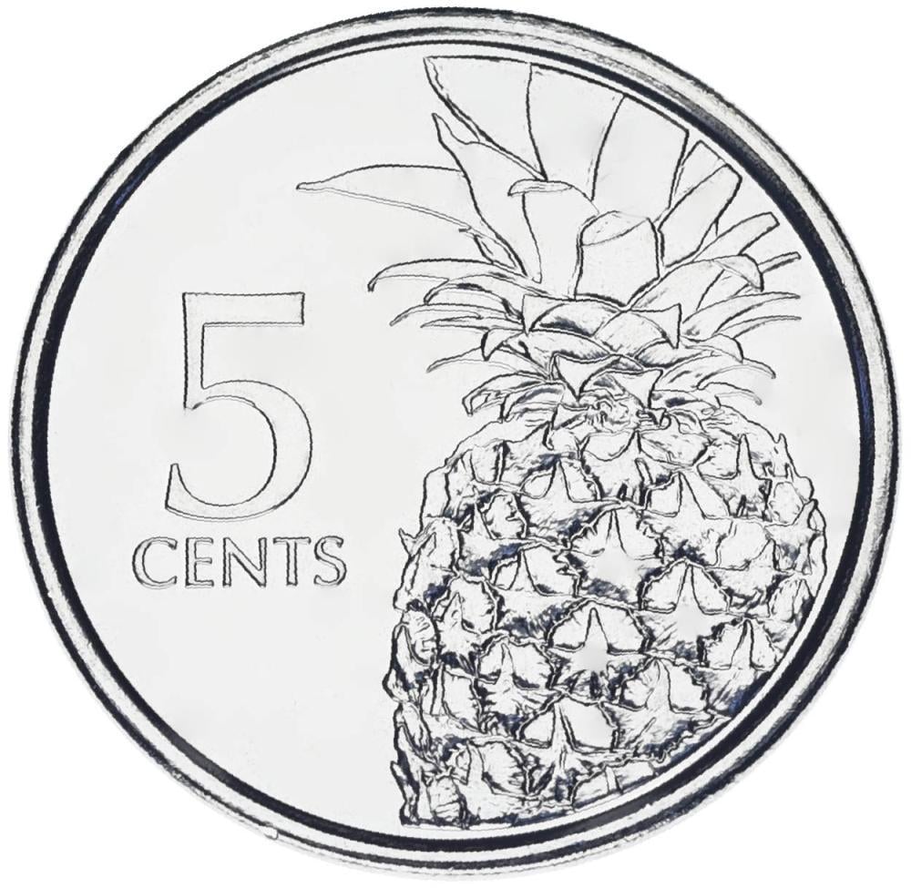 Коллекционная монета Багамы 5 центов 2015 UNC (KM#221)
