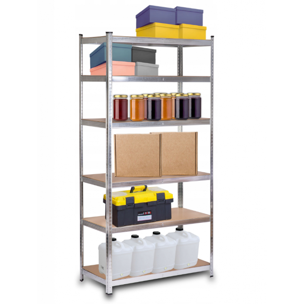 Стелаж металевий Bonro G2211 для кладовки комори підвалу 6 полиць 220х110х50 см (42401123) - фото 7 Стелаж металевий Bonro G2211 для кладовки комори підвалу 6 полиць 220х110х50 см (42401123) - фото 7