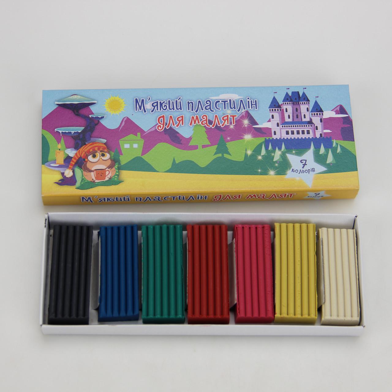 Пластилин для детей мягкий 7 цветов (30386)