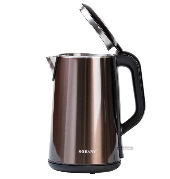Електрочайник Sokany SK-2203 дисковий 2,2 л Коричневий металік - фото 2 Електрочайник Sokany SK-2203 дисковий 2,2 л Коричневий металік - фото 2