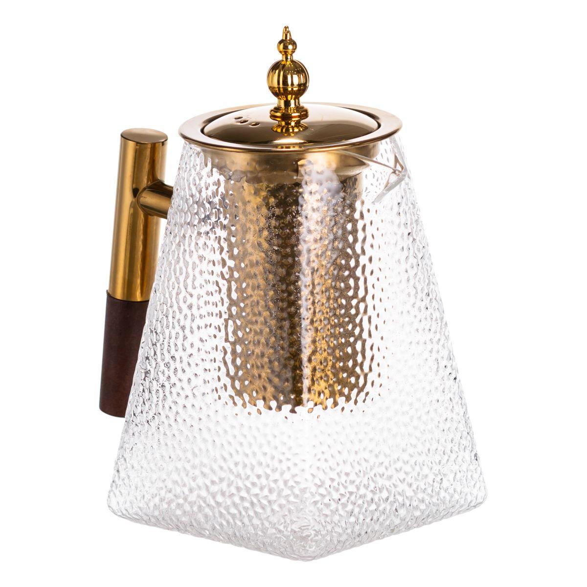 Чайник для заварювання скляний для чаю з металевою ручкою HP-34-36 1 л Прозорий (A-034253) - фото 3 Чайник для заварювання скляний для чаю з металевою ручкою HP-34-36 1 л Прозорий (A-034253) - фото 3