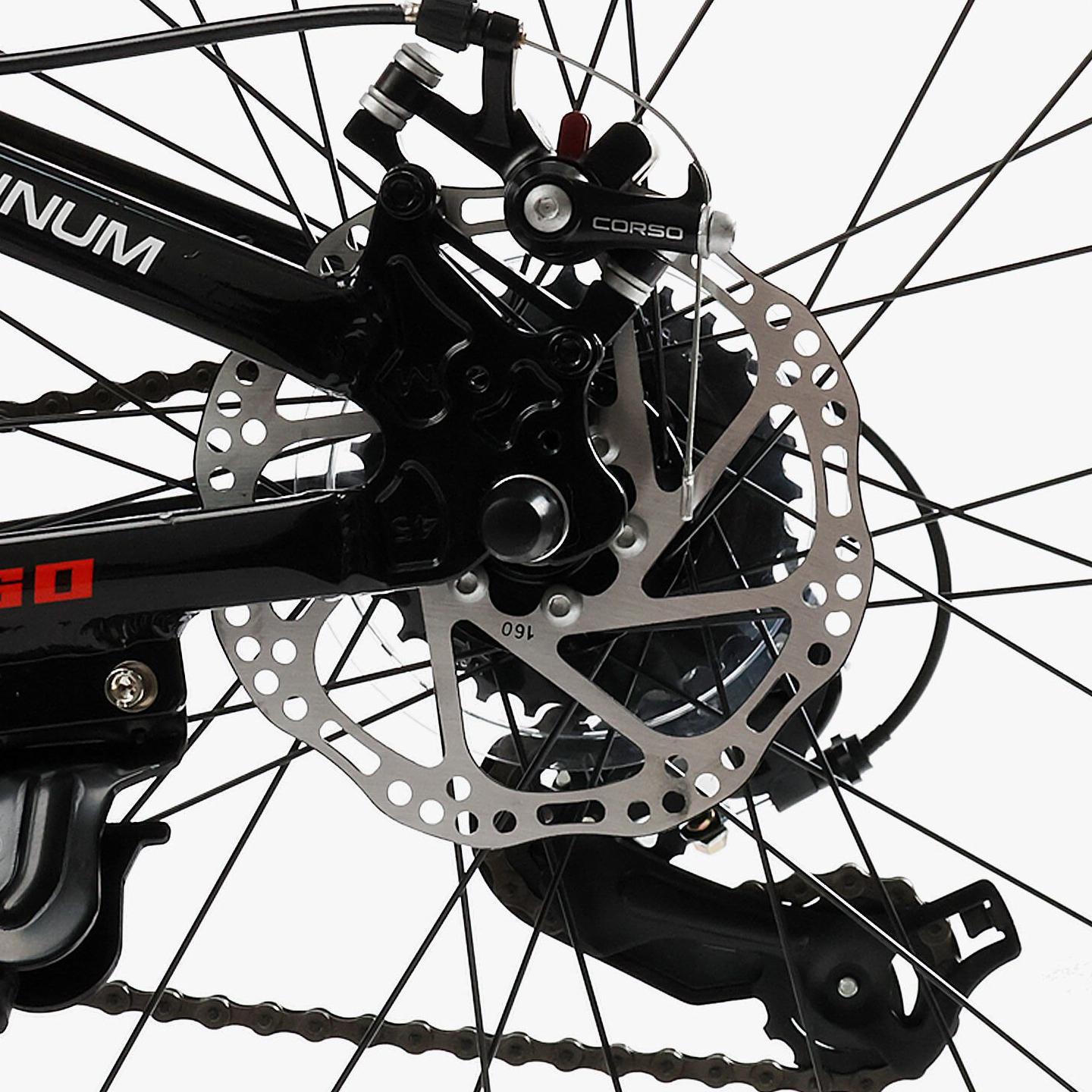 Велосипед гірський підлітковий алюмінієвий Corso Project 24" рама 11" Чорно-червоний - фото 5 Велосипед гірський підлітковий алюмінієвий Corso Project 24" рама 11" Чорно-червоний - фото 5