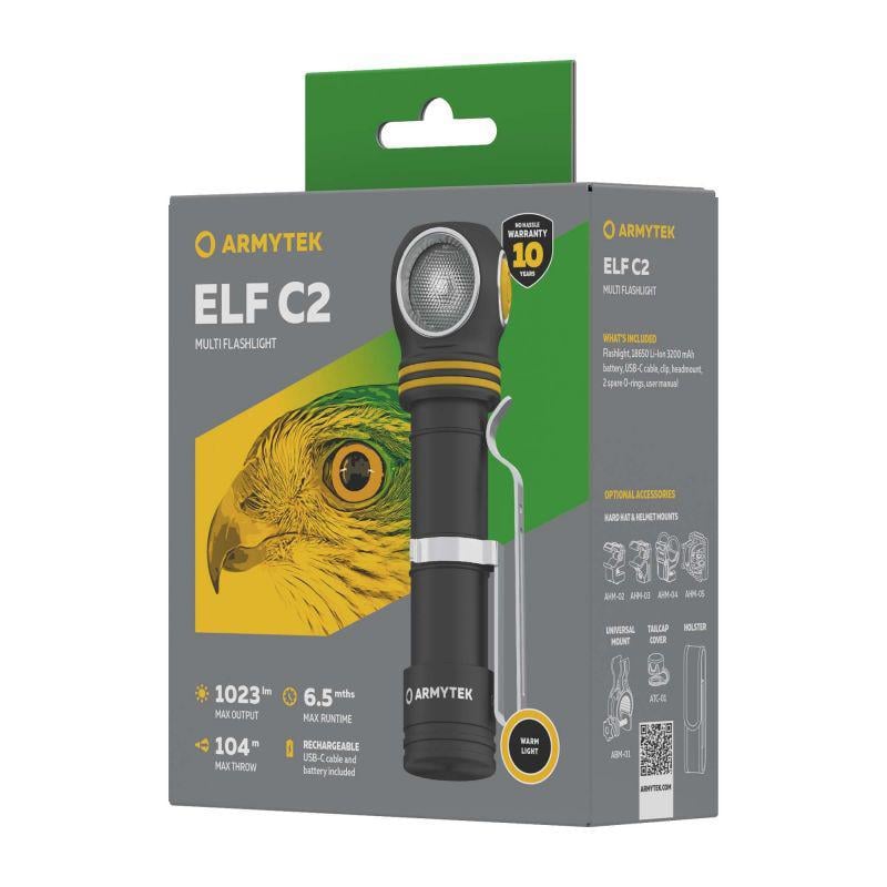 Ліхтар налобний Armytek Elf v2.5 USB-C 18650 3200 mAh (23945274) - фото 2 Ліхтар налобний Armytek Elf v2.5 USB-C 18650 3200 mAh (23945274) - фото 2