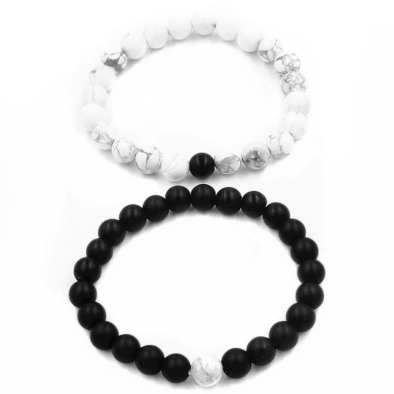 Браслети парні з кахолонгу та шунгіту р. 23 (70001)