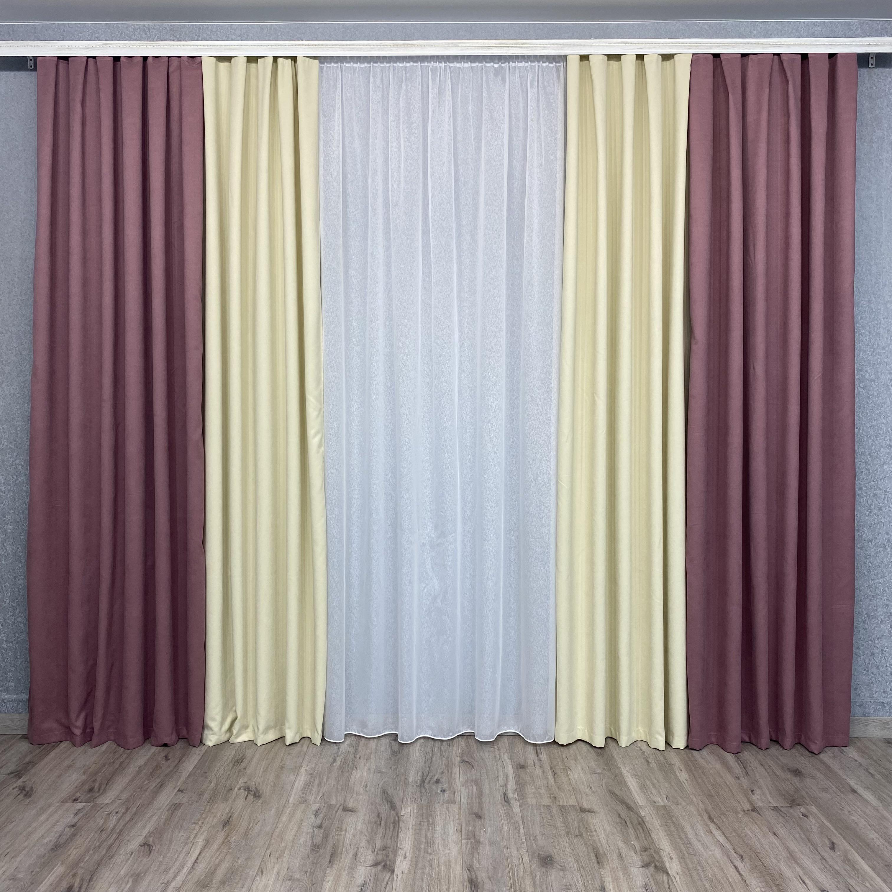 Шторы микровелюр TG Home Дуэт №450 1,50х2,70 м Пудровый/Кремовый (450-212/250) - фото 5 Шторы микровелюр TG Home Дуэт №450 1,50х2,70 м Пудровый/Кремовый (450-212/250) - фото 5