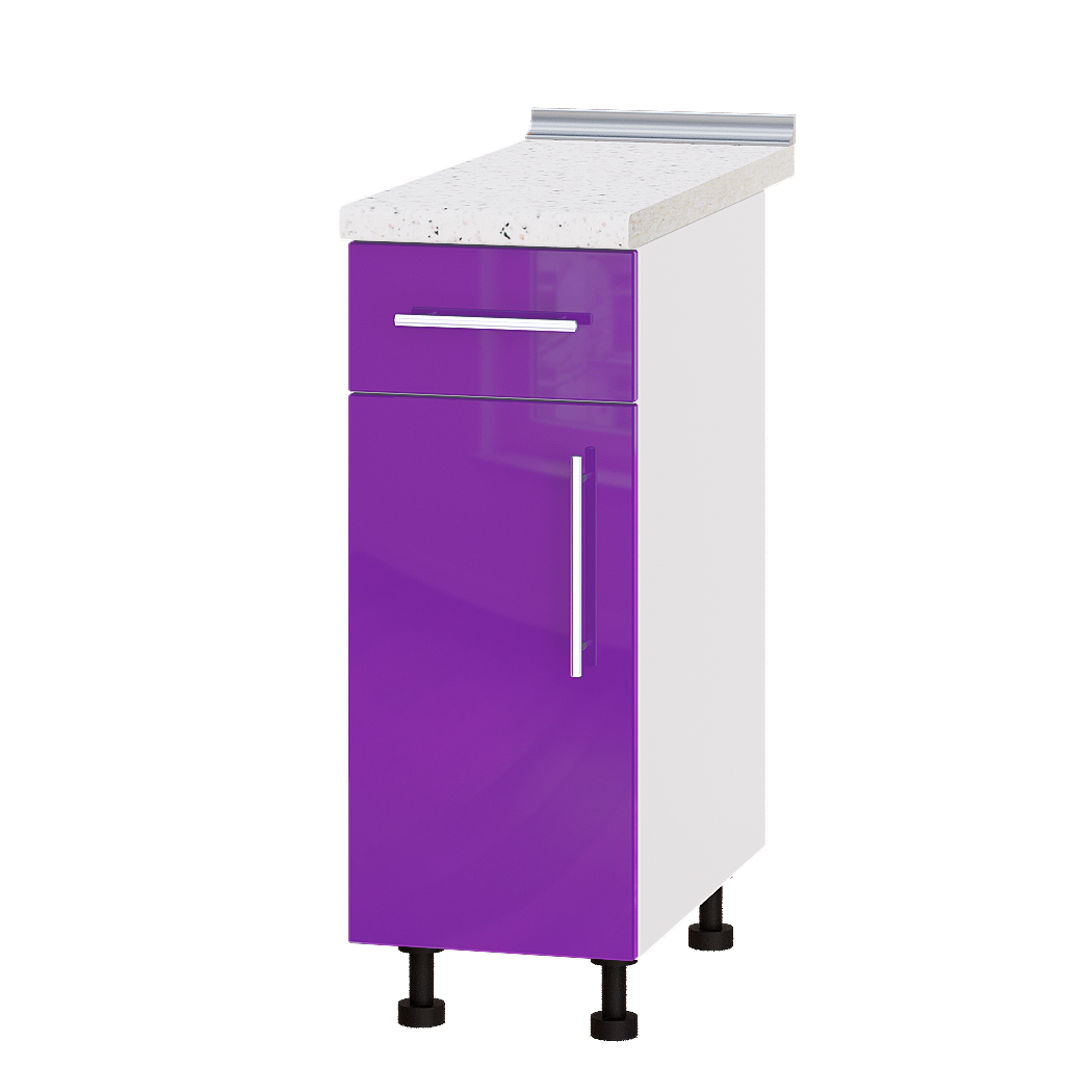 Шкаф нижний Эверест Модерн модуль Низ Н74-300 30х47х85 см Сиреневый глянец/Белый (03059)