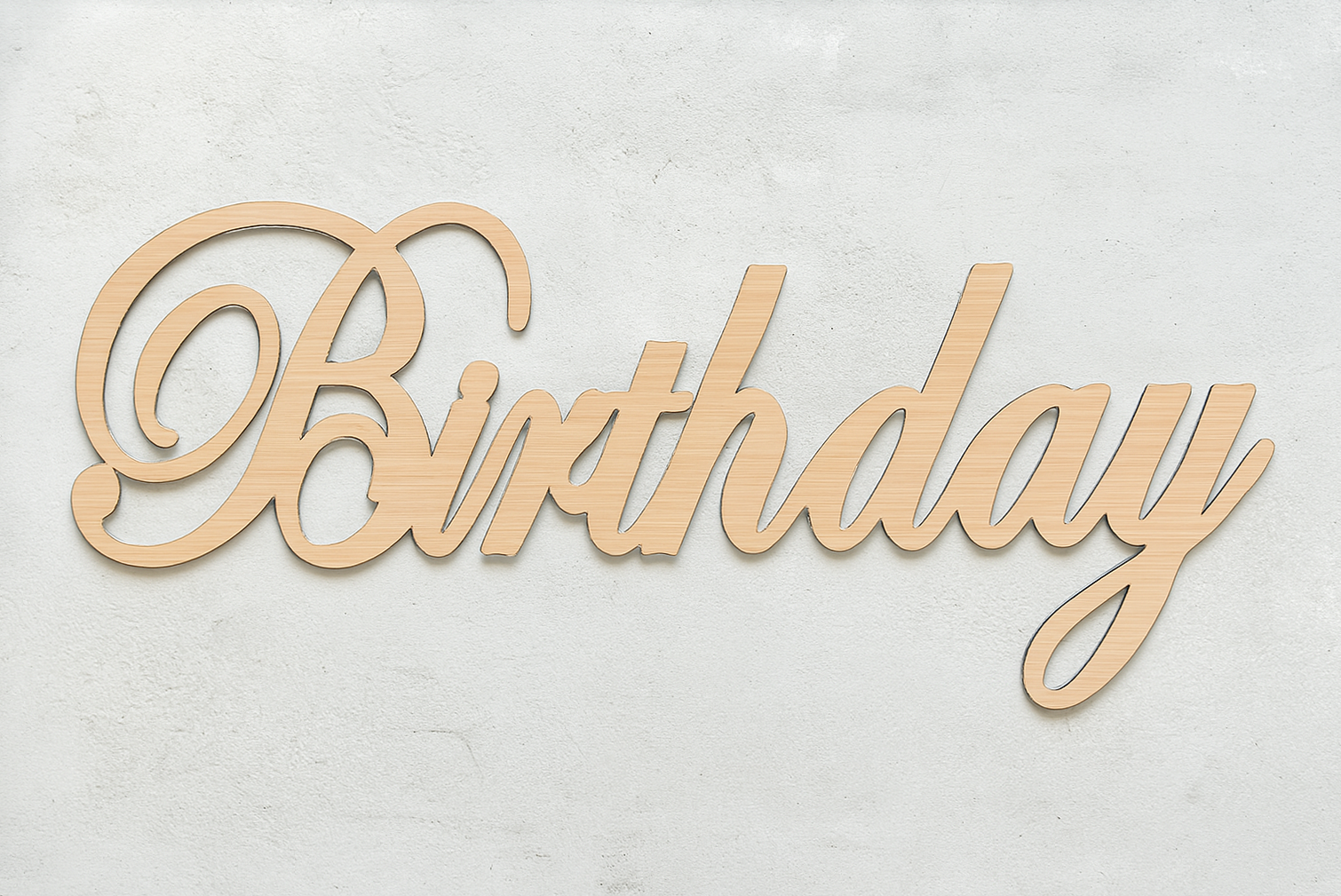 Деревянная надпись Birthday 70х28 см фанера 4 мм фрезерная резка (02221)