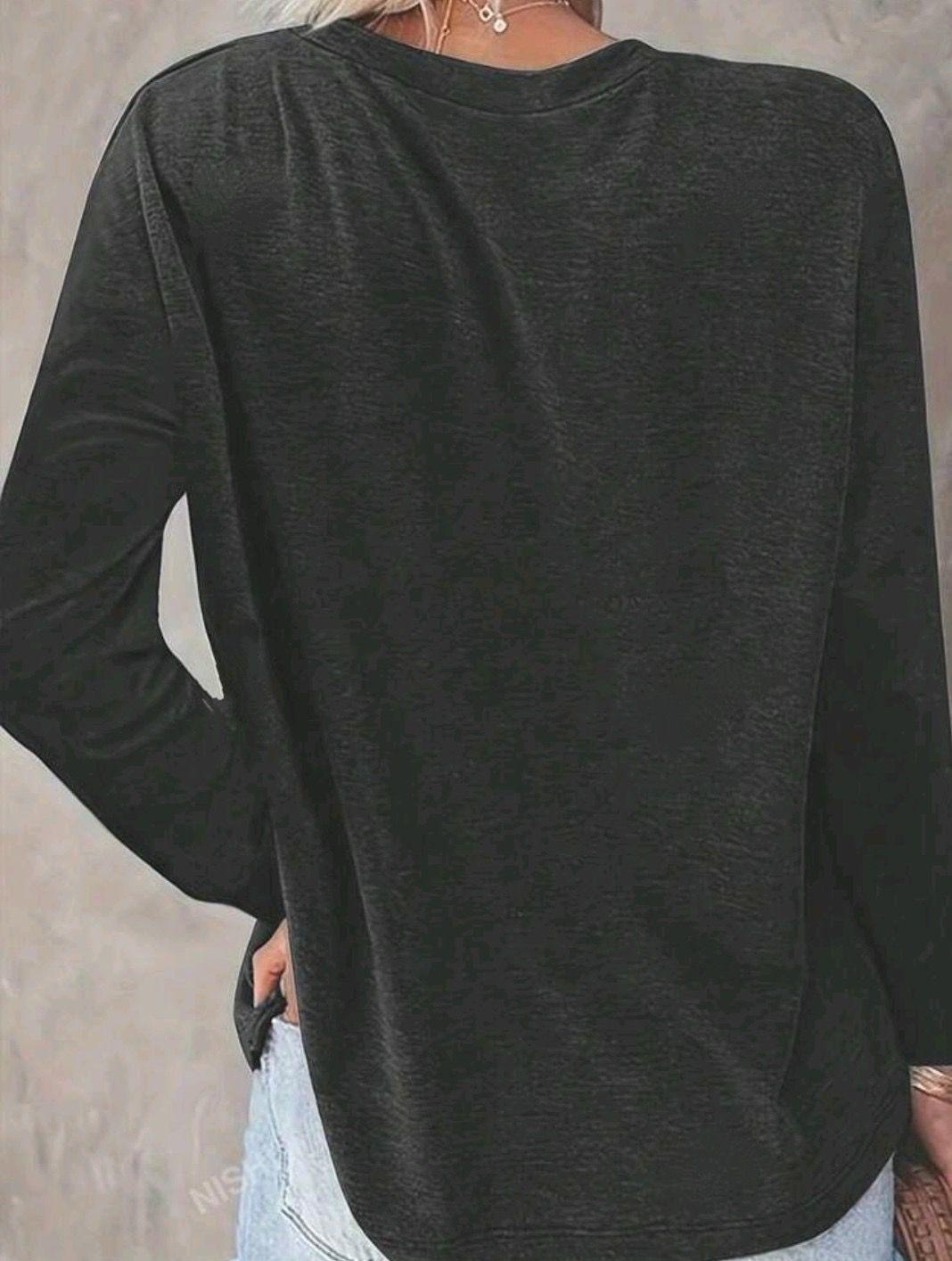 Блузка с рукавами женская DOG PRINT S/M Темно-серый (27264203) - фото 2 Блузка с рукавами женская DOG PRINT S/M Темно-серый (27264203) - фото 2