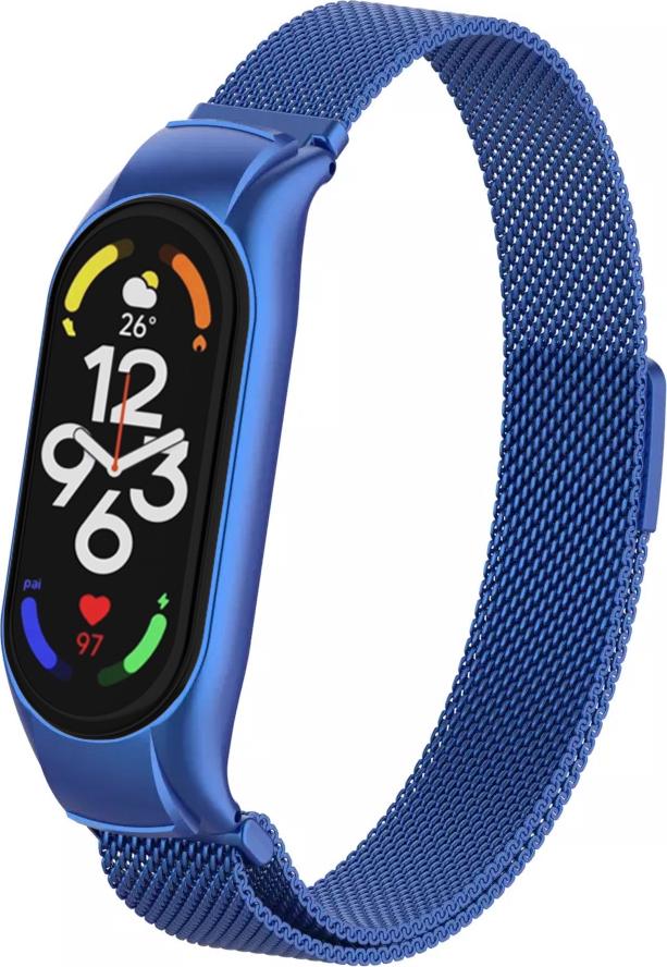 Ремінець Міланська петля Milano Mesh для Mi Band 7 Blue (28019-28)