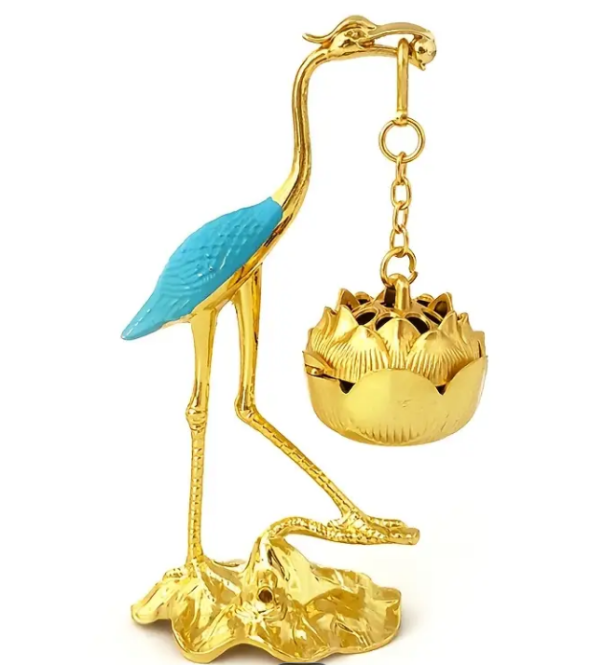 Курильница для благовоний Птица с Лотосом 12х6,6 см (EG13279)