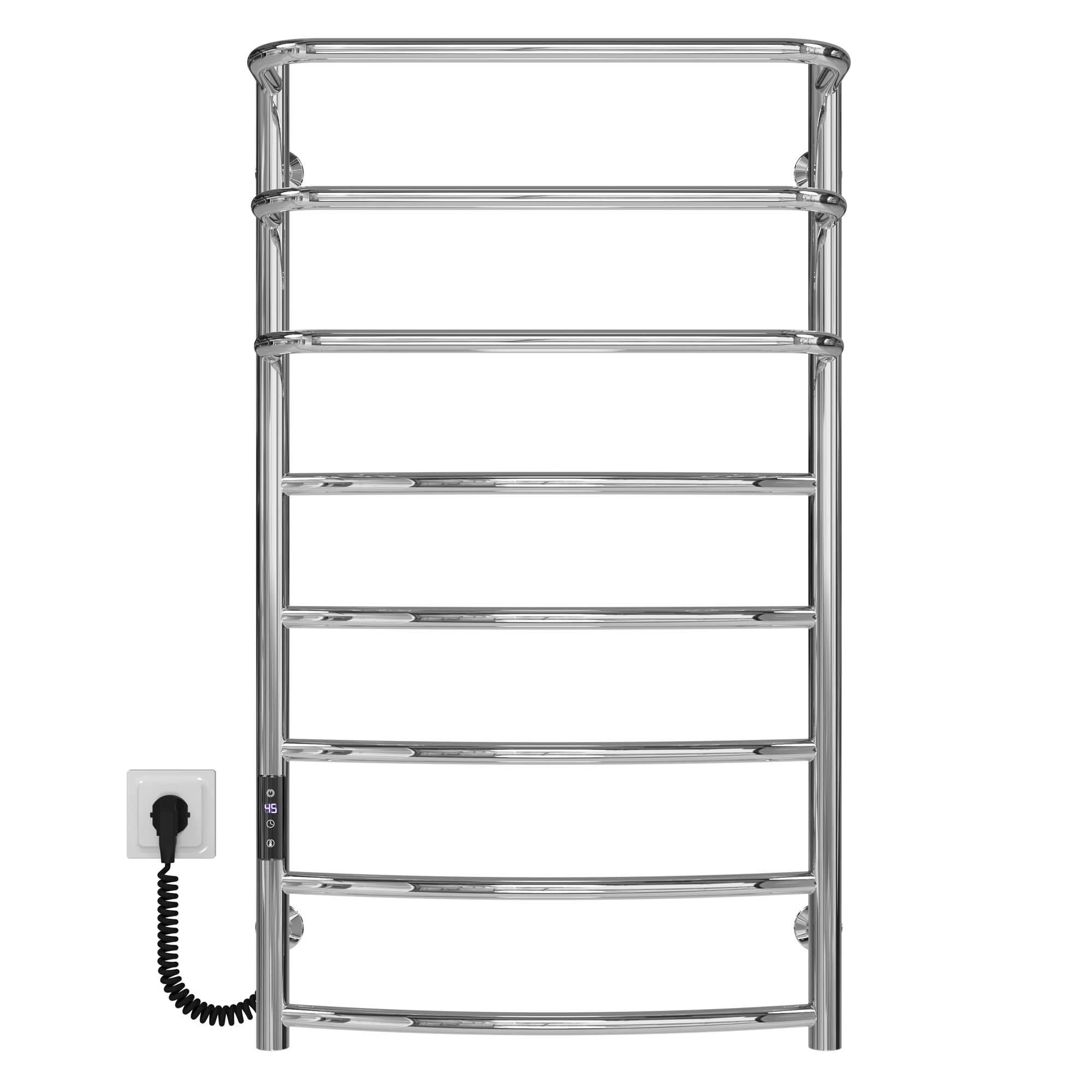 Полотенцесушитель электрический Deffi Каскад Дуга П8 JD03 левое подключение нержавеющая сталь 500х900 мм Хром (C.KD.90.50.8.E.C.L.1)