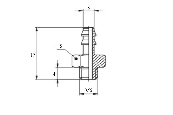 Штуцер елка для шлангов и пластиковых трубок AIGNEP 2FU001 3 мм резьба М5 (1500000016Q00) - фото 2 Штуцер елка для шлангов и пластиковых трубок AIGNEP 2FU001 3 мм резьба М5 (1500000016Q00) - фото 2