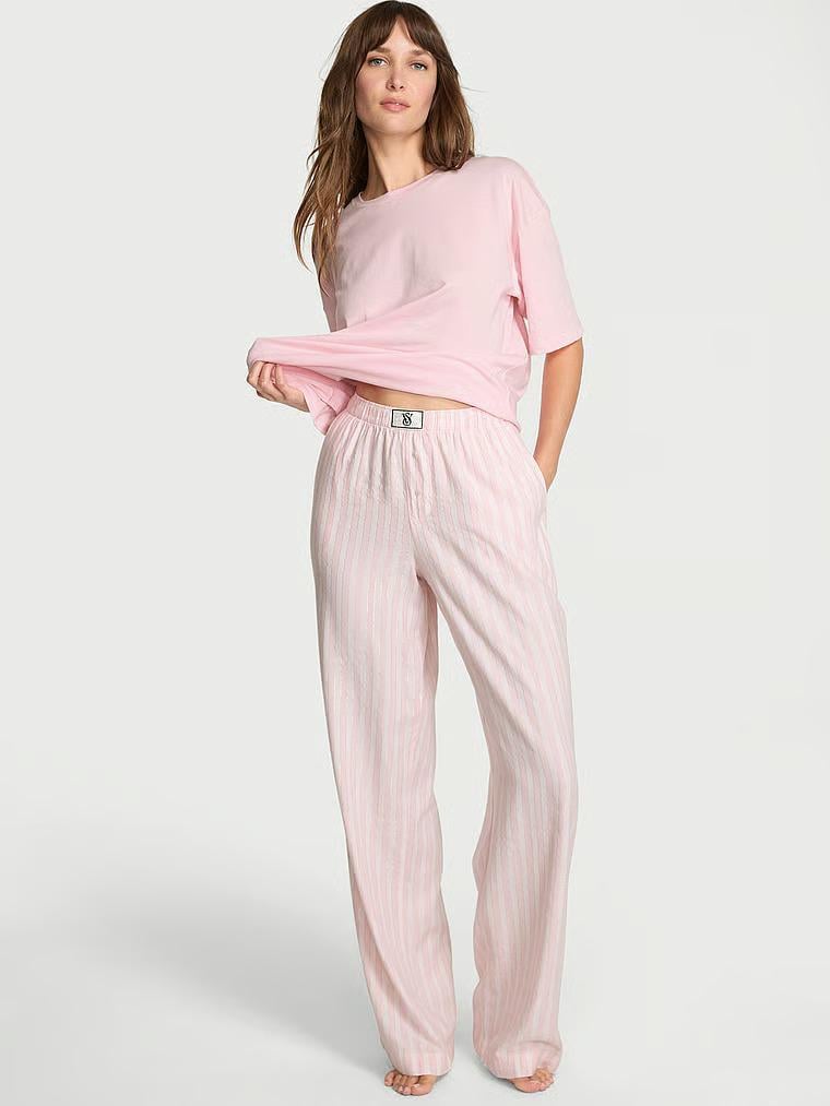 Піжама фланелева Victoria's Secret Flannel Long-Sleeve Tee-Jama Set Regular L Рожевий (27123584) Піжама фланелева Victoria's Secret Flannel Long-Sleeve Tee-Jama Set Regular L Рожевий (27123584)