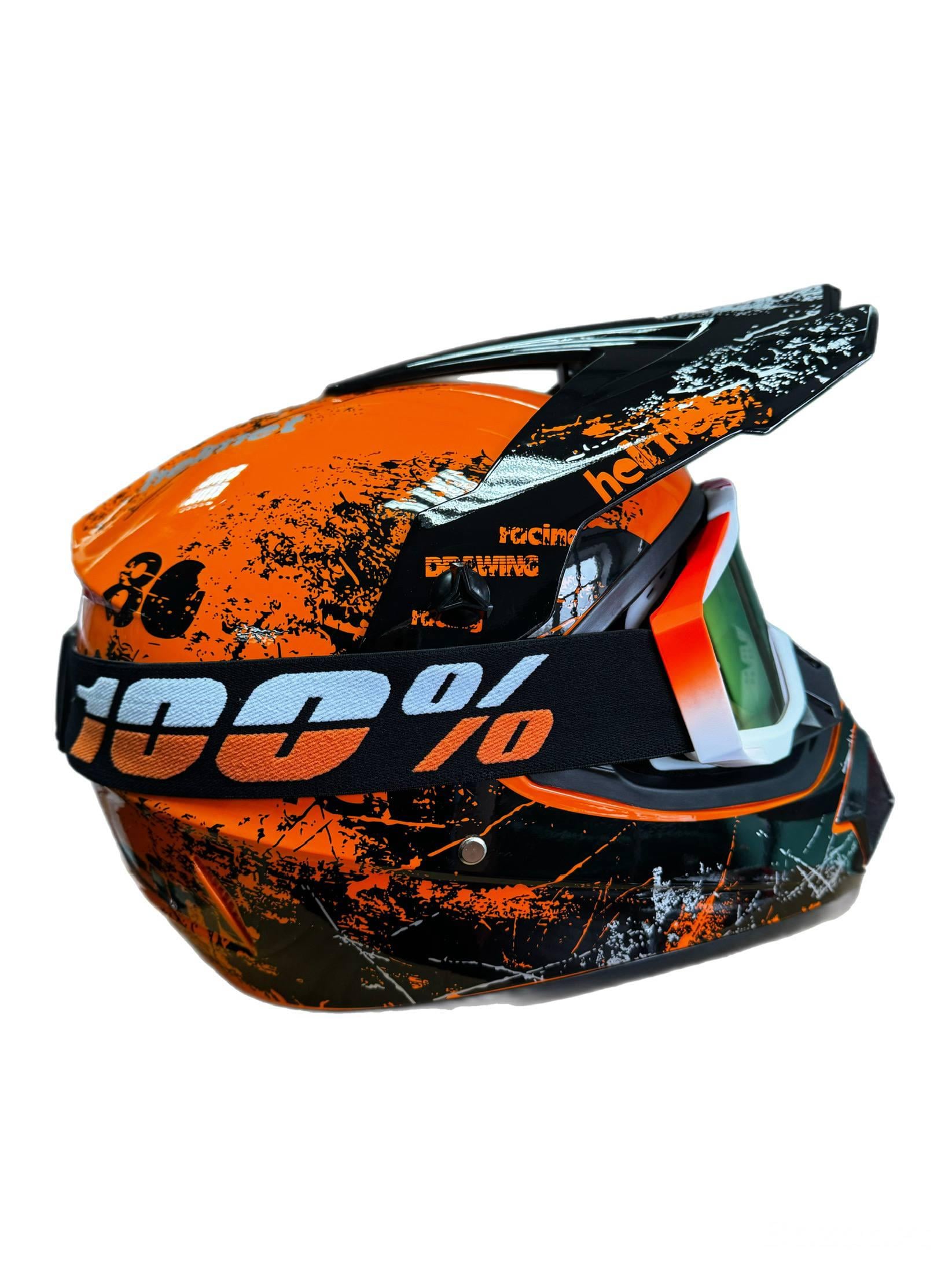 ᐉ Мотошолом ендуро кросовий Helmet Orange M Помаранчевий і