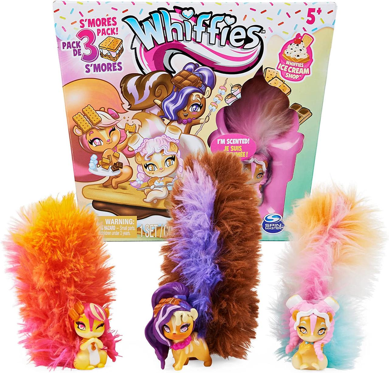 Іграшки тварин Whiffies 6063129 Spin Master з ароматними плюшевими хвостами 3 шт. (36936206)