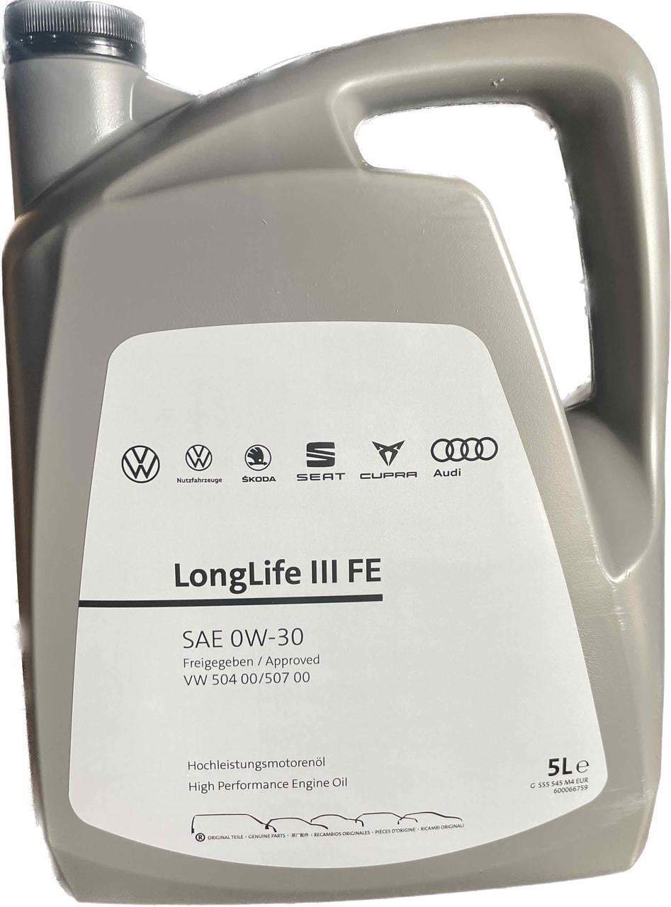 Моторное масло Volkswagen Longlife III FE 504 00/507 00 0W-30 5 л (GS55545M4)