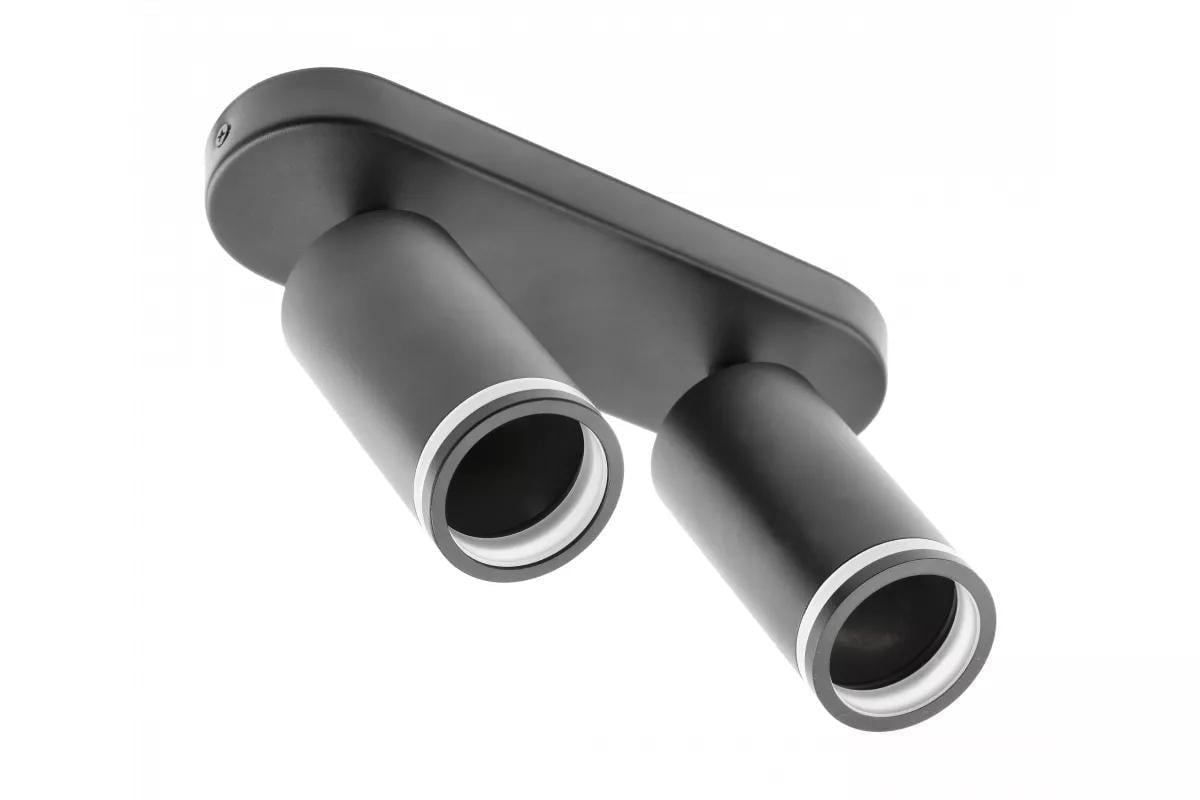 Потолочный светильник спот GTV Solis алюминий 55x100 мм 2хIP20 GU10 макс 250V 50/60 Гц Черный