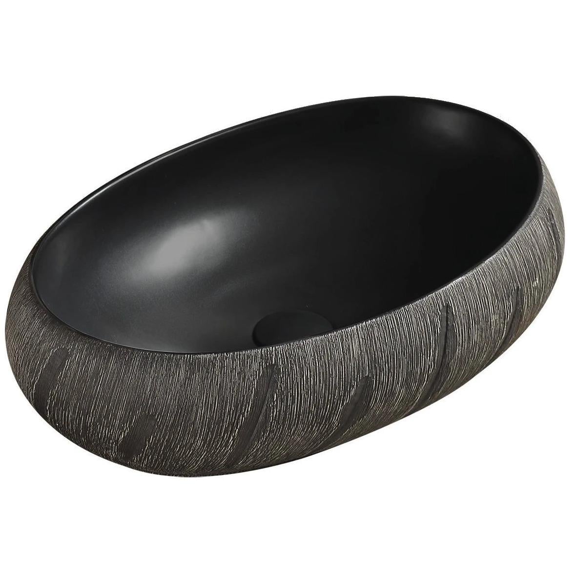 Умывальник накладной Mexen ABRIL BLACK MATT MEX-22015866 580x395x150 мм Черный (162816)