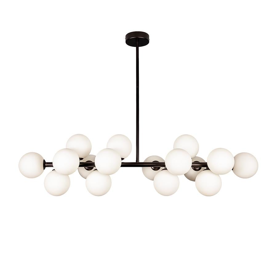 Люстра потолочная молекула Levistella 7841020-16 BK/WH плафоны белые Черный