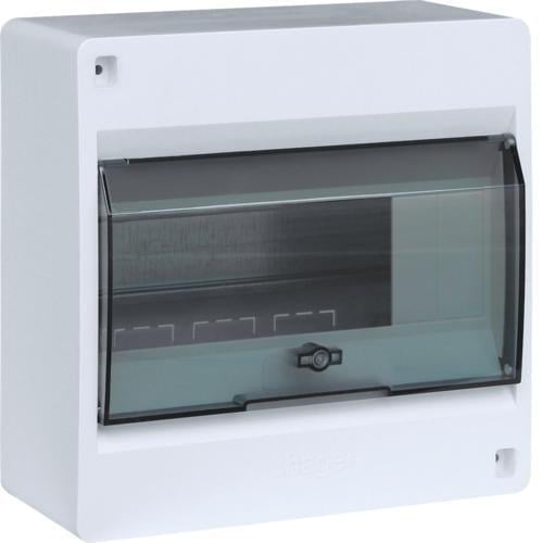 Распределительный щит Hager COSMOS 8 модулей пластик 170,5х170х91 мм навесной Прозрачный (VD108TD)