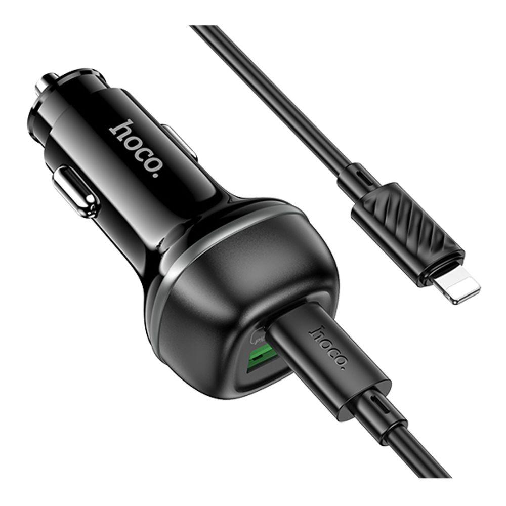 Зарядний пристрій автомобільний Hoco Z58A 1USB/1USB-C QC/PD48W+Type-C to to Lightning (29198603) - фото 4 Зарядний пристрій автомобільний Hoco Z58A 1USB/1USB-C QC/PD48W+Type-C to to Lightning (29198603) - фото 4