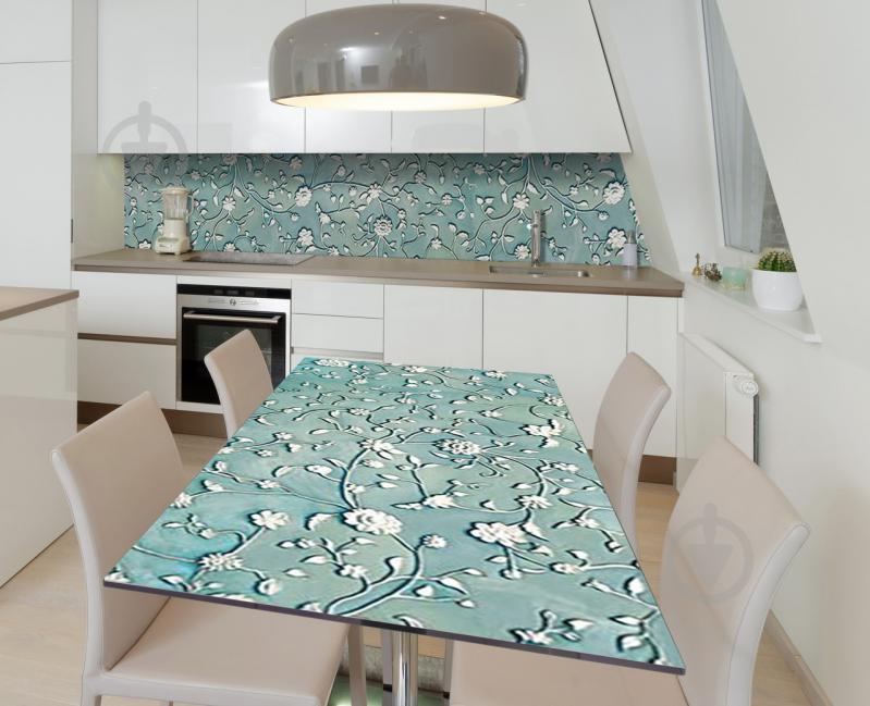 Наклейка 3Д виниловая на стол Zatarga «Французская лепка» 600х1200 мм для домов, квартир, столов, кофейн, кафе Наклейка 3Д виниловая на стол Zatarga «Французская лепка» 600х1200 мм для домов, квартир, столов, кофейн, кафе