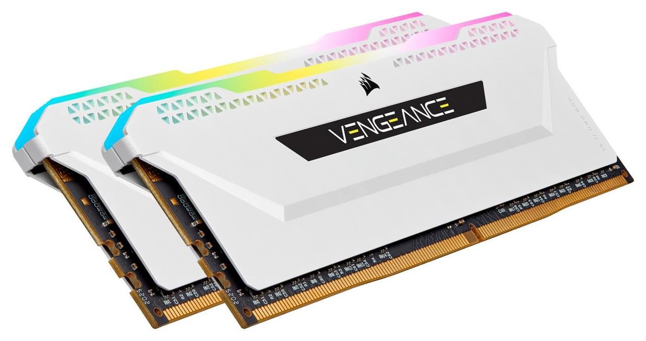 Оперативна пам'ять для ПК Corsair 32 GB 2x16 GB DDR4 3600 MHz Vengeance RGB Pro SL White (CMH32GX4M2D3600C18W) - фото 2