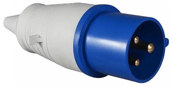Вилка силовая переносная LM2000 ОП 013 Lemanso 16А 3п 2п+н 220-240V IP44 Синий (00000125008)
