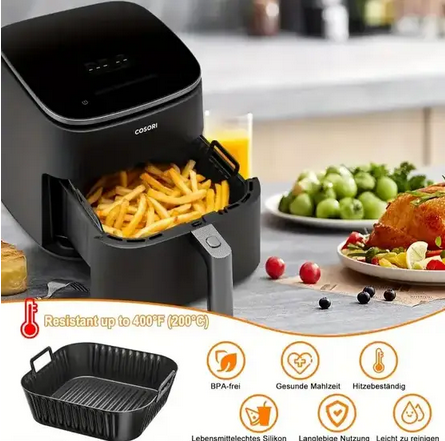 Форма силіконова для аерогрилю ребриста Чорний (REN-1822) - фото 4