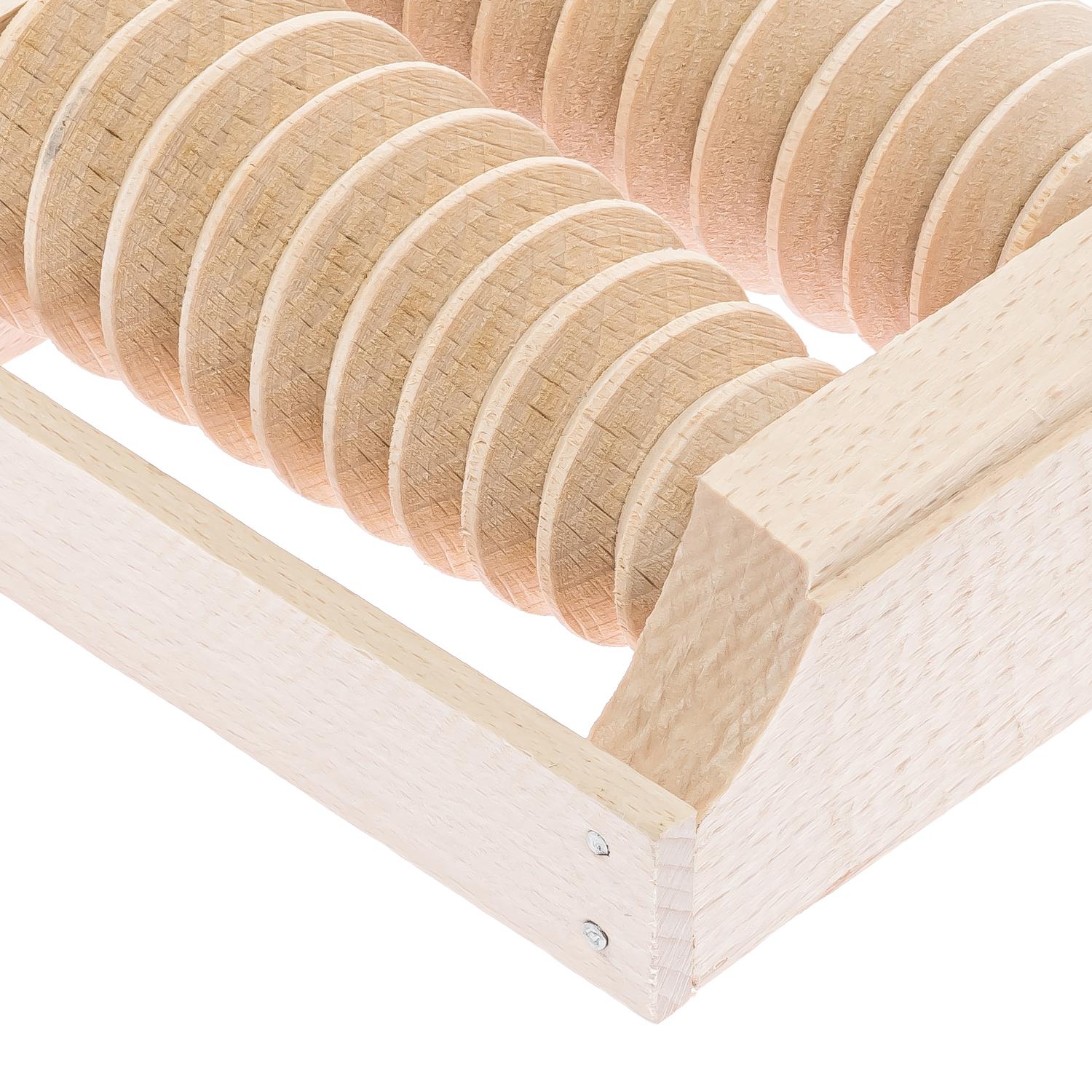 Массажер для стоп деревянный на 4 ролика на две ноги (87033) - фото 6 Массажер для стоп деревянный на 4 ролика на две ноги (87033) - фото 6