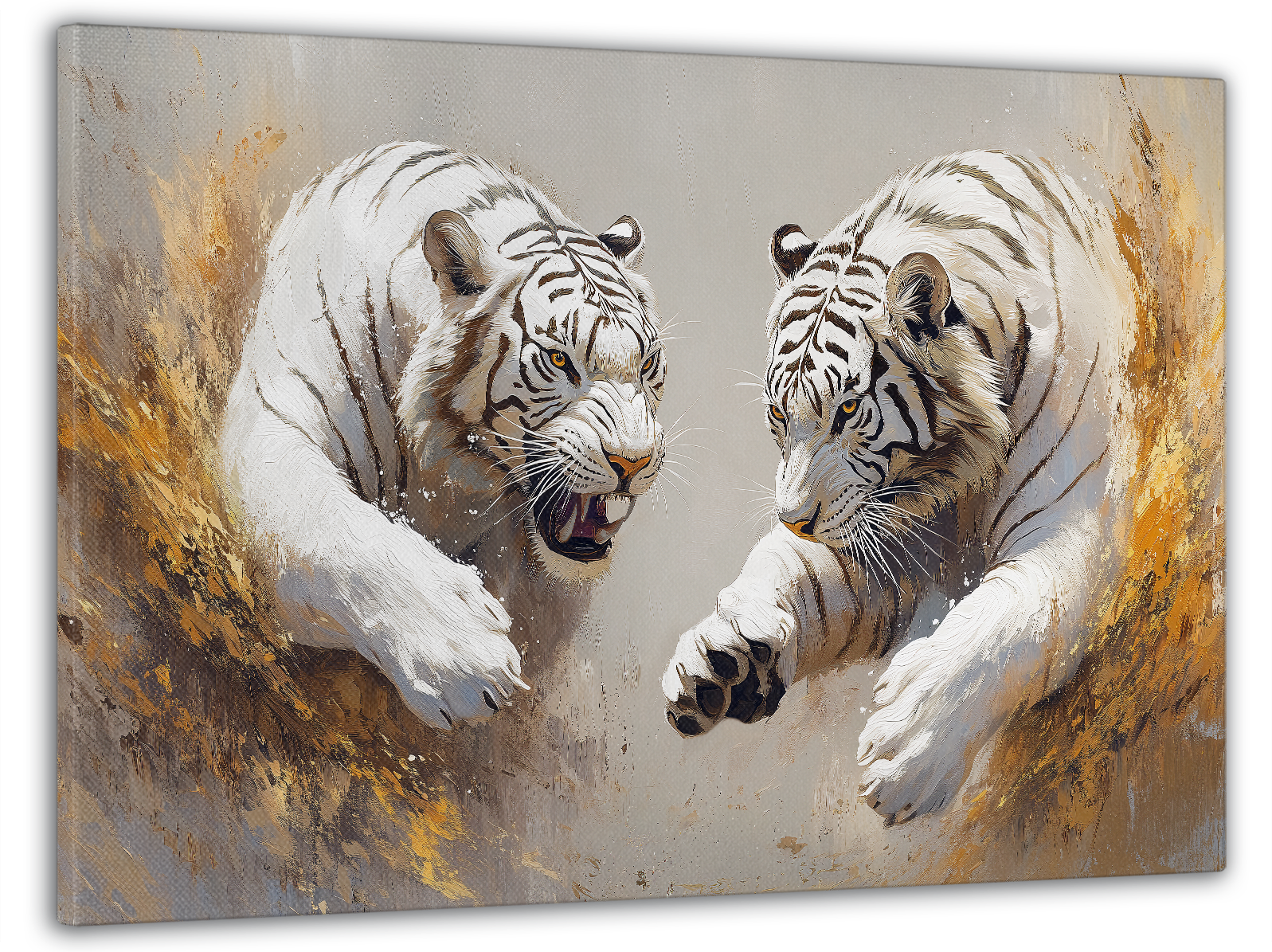 Картина на полотні Mako два тигри 60x100 см (MK10599)