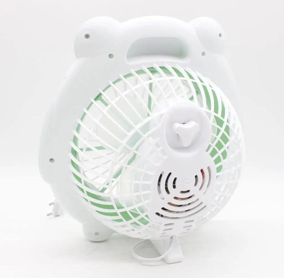 Вентилятор настільний міні від мережі Зелений (177) - фото 3 Вентилятор настільний міні від мережі Зелений (177) - фото 3