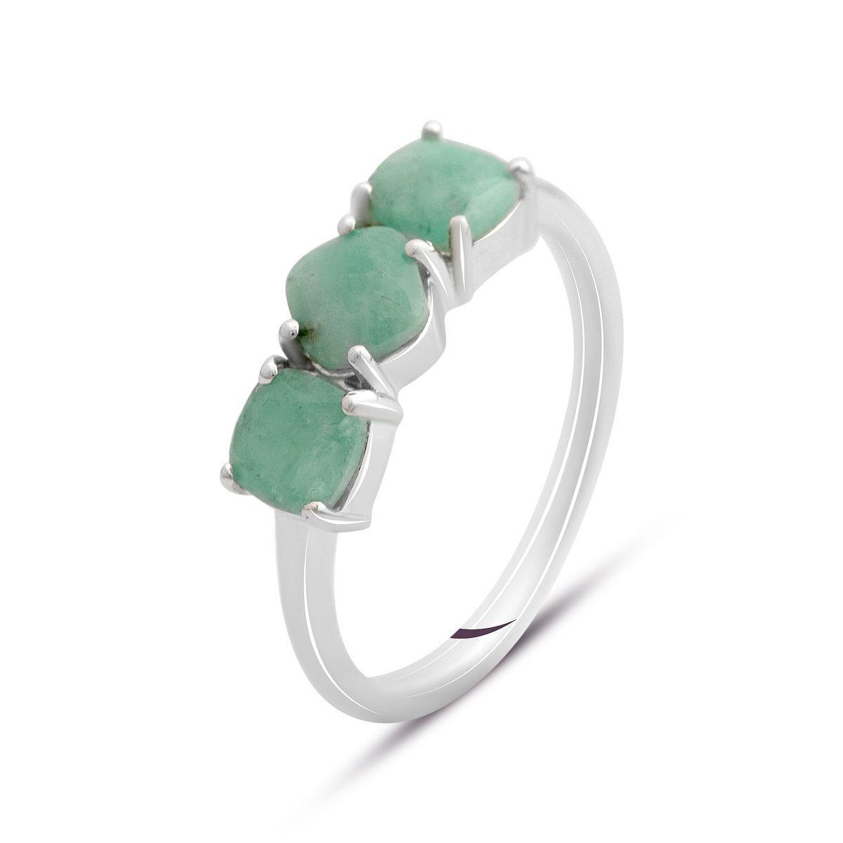 Кольцо серебряное Tiva с натуральным изумрудом 1,306 ct 1,91 г р. 18 (2146957)