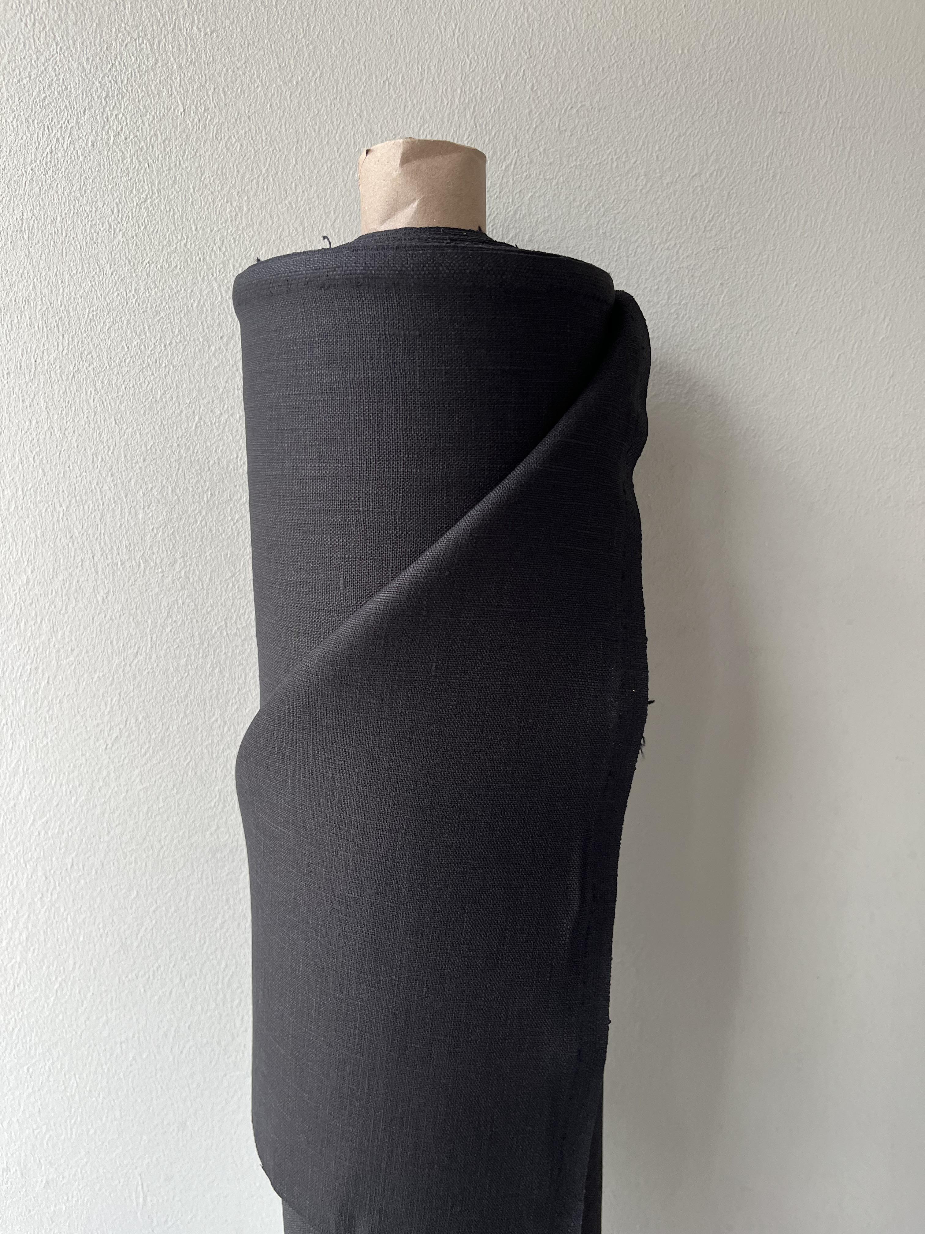 Ткань скатертная Linen Plus 100% лен 143 см 147 Черный - фото 3