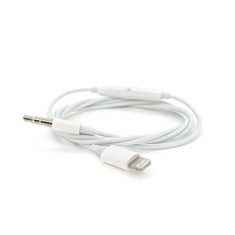 Кабель-перехідник VOLTRONIC MH021 Jack 3,5 мм на Lightning 1 м Білий (37436)
