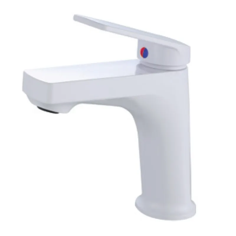 Смеситель для умывальника PLAMIX Lucas-001 SET White с подводом (PM0706)