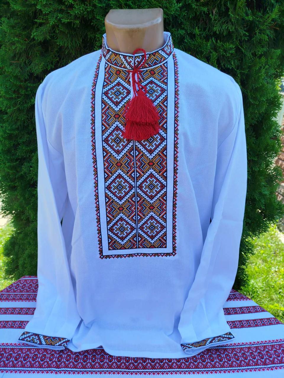 Сорочки вишиті для пари Орнамент р. 42 Червоний/Білий (29377909) - фото 3