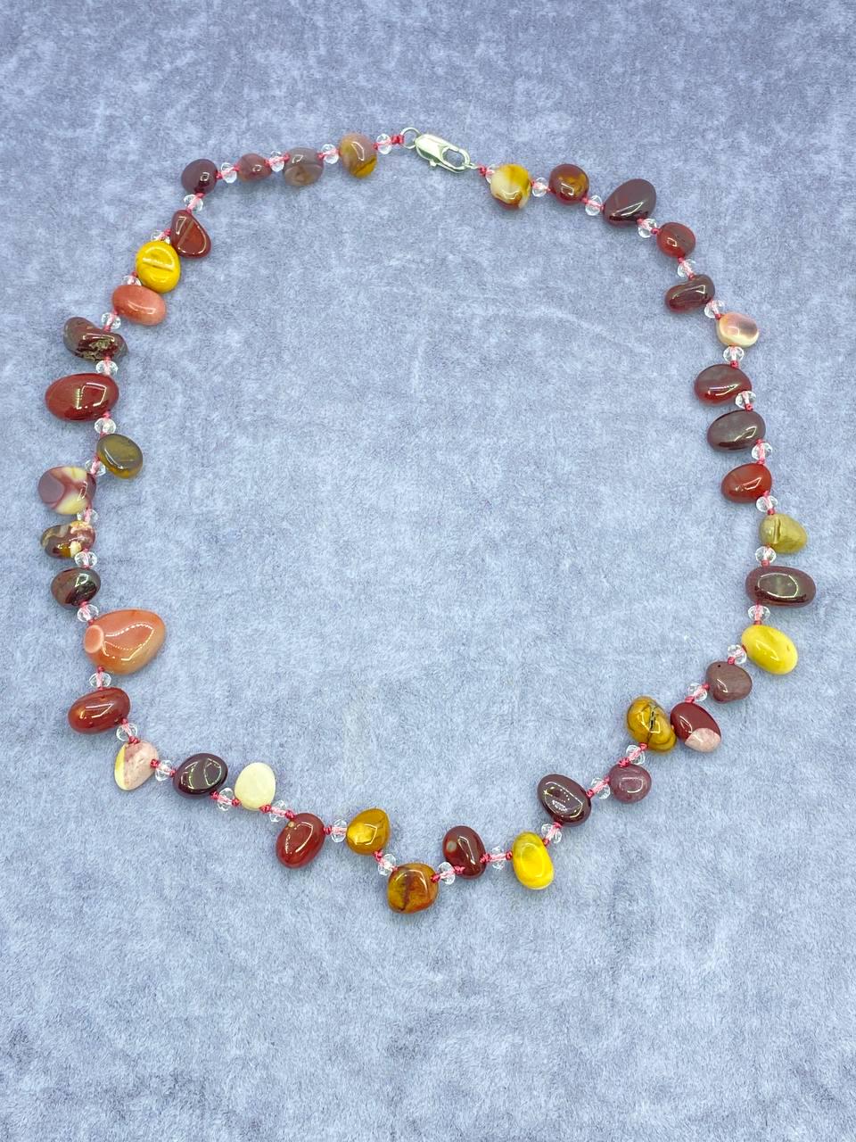 Бусы яшма 46 см Разноцветный (9947)