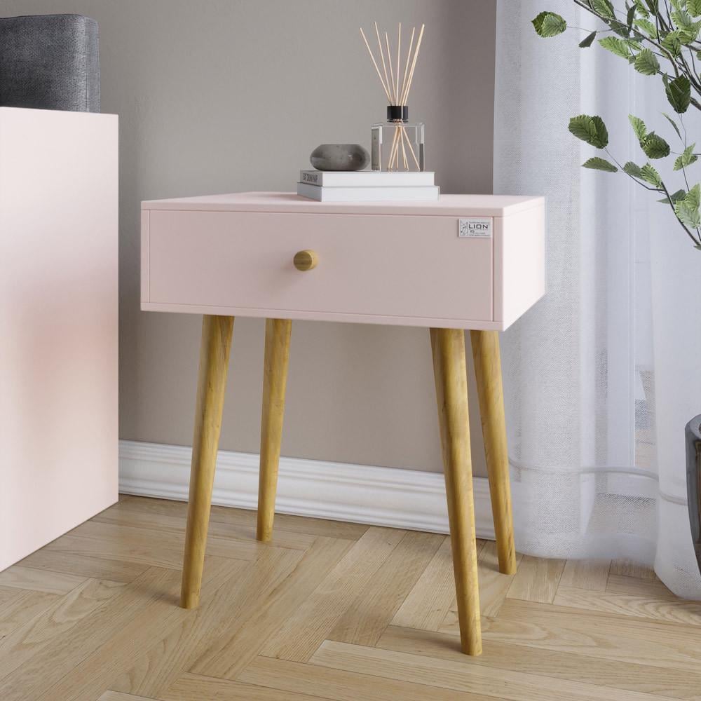 Тумба прикроватная Lion Хьюге-4 Розовый (Lion-041025)