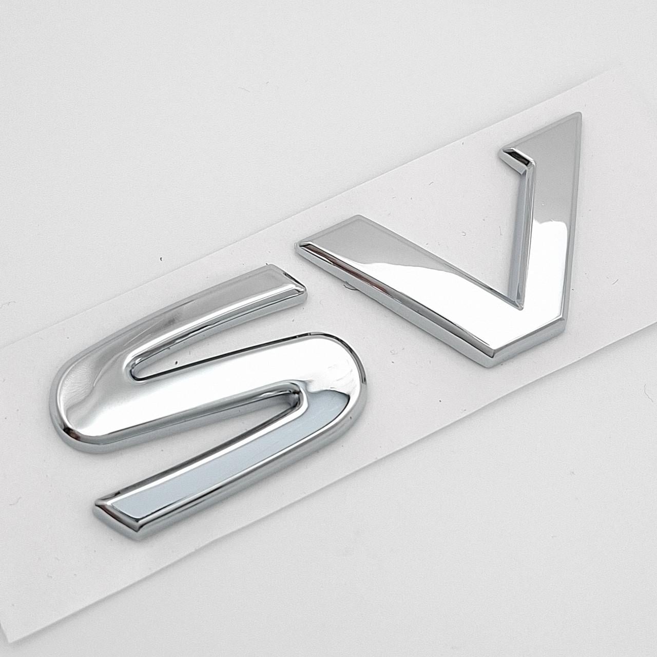 Эмблема надпись SV Nissan ABS 7х2,4 см Хром глянцевый (2849237357)