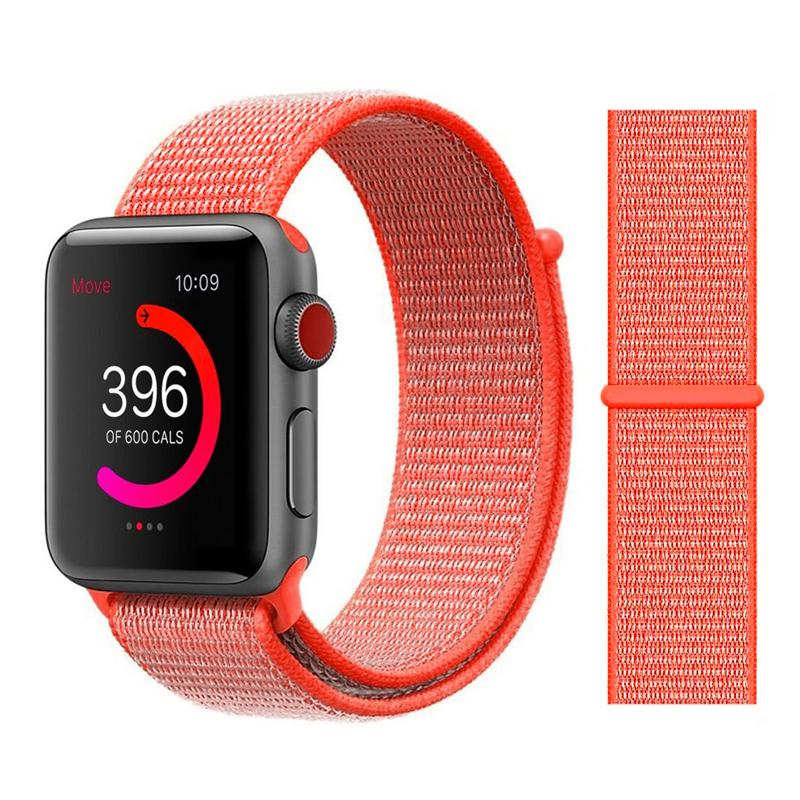 Ремешок нейлоновый Sport Loop Band для Apple Watch 38/40/41 мм Series SE/7/6/5/4/3/2/1 №13 Hot Pink - фото 2